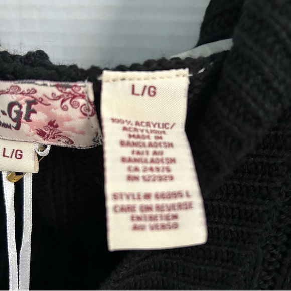 EX-GF black short-sleeves sweater with hood - Picture 4 of 7